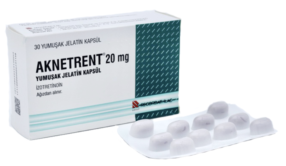 Aknetrent 20mg, 30 Capsules（アクネトレント 20mg 30カプセル入）